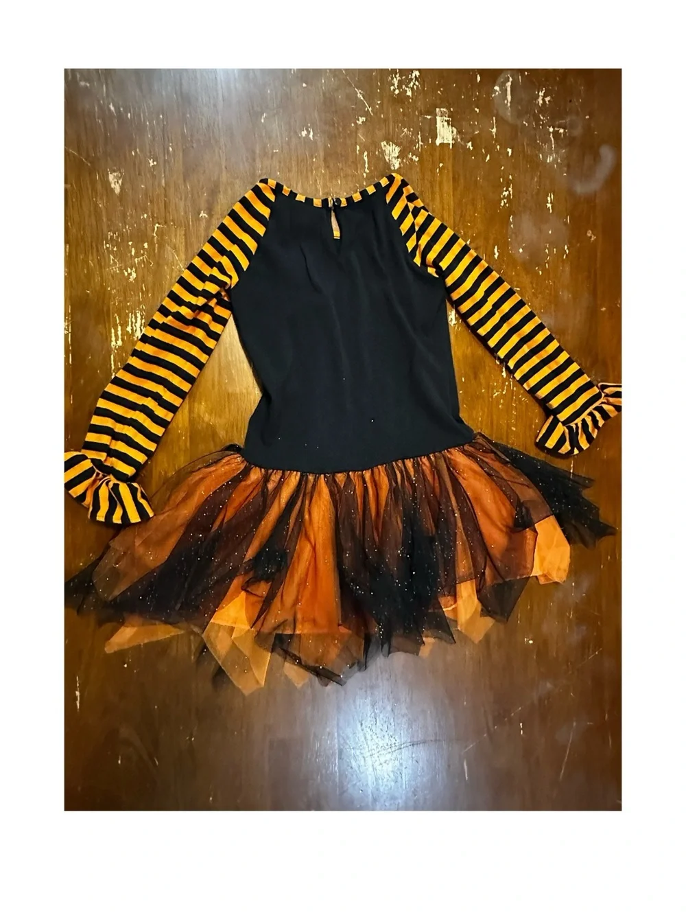 Emily Rose Halloween Black & Orange Cat Unicorn Tutu Top